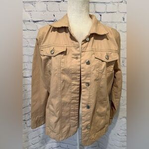 Turtle Bay khaki button down ladies cotton Jacket -  medium
